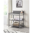 Pemberly Row Modern Wood Changing Station in Dove Gray Finish