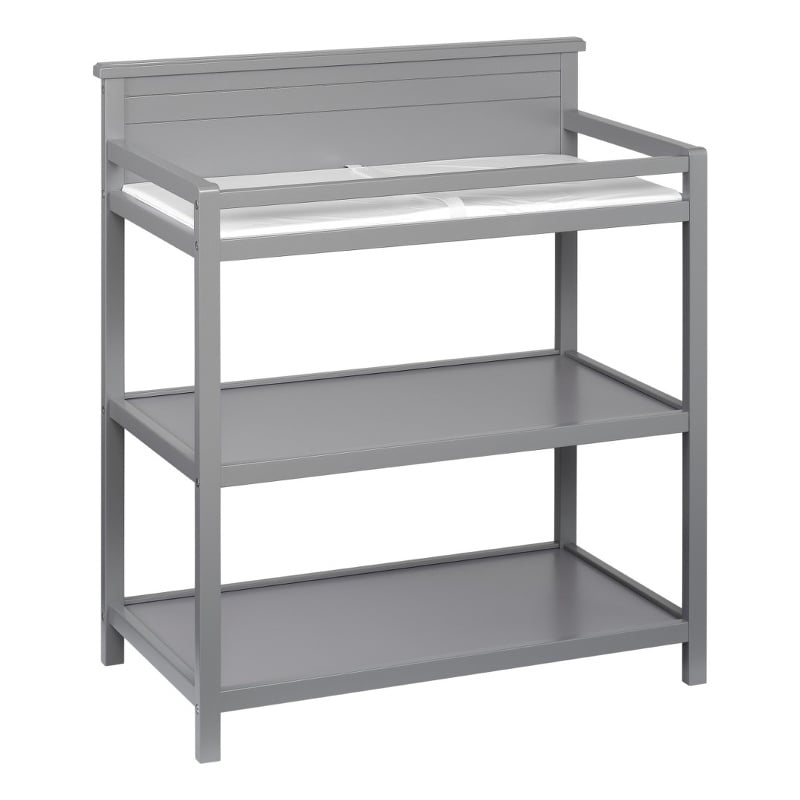Pemberly Row Modern Wood Changing Station in Dove Gray Finish