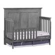 Pemberly Row Modern Wood 4 In 1 Convertible Crib in Graphite Gray