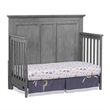 Pemberly Row Modern Wood 4 In 1 Convertible Crib in Graphite Gray