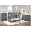Pemberly Row Modern Wood 4 In 1 Convertible Crib in Graphite Gray
