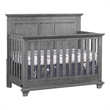Pemberly Row Modern Wood 4 In 1 Convertible Crib in Graphite Gray