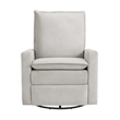 Pemberly Row Wood and Fabric Swivel Glider & Recliner in Sand Beige