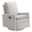 Pemberly Row Wood and Fabric Swivel Glider & Recliner in Sand Beige