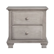 Pemberly Row Modern 2-Drawer Wood Nightstand in Stone Wash Gray
