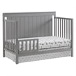Pemberly Row Wood 4 In 1 Convertible Crib in Dove Gray Finish
