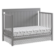 Pemberly Row Wood 4 In 1 Convertible Crib in Dove Gray Finish