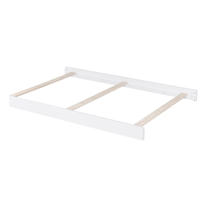 Pemberly Row Wood Full Bed Conversion Kit in Snow White Finish