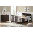 Pemberly Row Wood Full Bed Conversion Kit in Espresso Finish