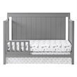 Pemberly Row Modern Wood Toddler Guard Rail in Dove Gray Finish