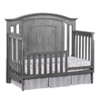 Pemberly Row Modern Wood 4 In 1 Convertible Crib in Graphite Gray