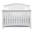 Pemberly Row Modern Wood 4 In 1 Convertible Crib in White Finish