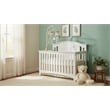 Pemberly Row Modern Wood 4 In 1 Convertible Crib in White Finish