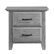 Pemberly Row Modern 2-Drawer Wood Nightstand in Graphite Gray