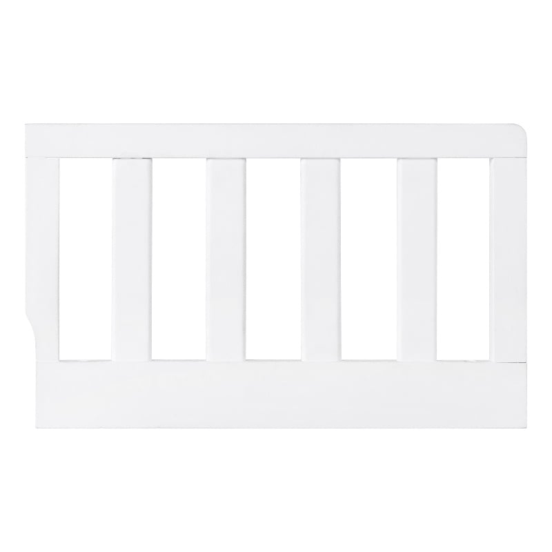 Pemberly Row Modern Wood Toddler Guard Rail in Snow White Finish