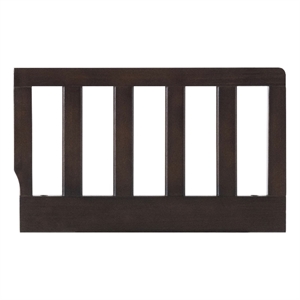 Pemberly Row Modern Wood Toddler Guard Rail in Espresso Finish