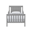 Pemberly Row Contemporary Wood Toddler Bed in Dove Gray Finish