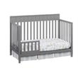 Pemberly Row Wood 4 In 1 Convertible Crib in Dove Gray Finish