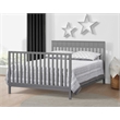 Pemberly Row Wood 4 In 1 Convertible Crib in Dove Gray Finish