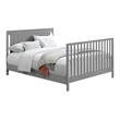 Pemberly Row Wood Full Bed Conversion Kit in Dove Gray Finish