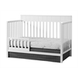 Pemberly Row Wood 4 In 1 Convertible Crib in Snow White Finish