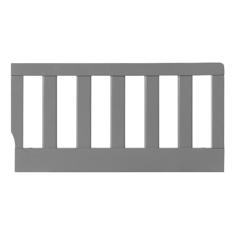 Pemberly Row Modern Wood Toddler Guard Rail in Dove Gray Finish