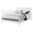 Pemberly Row Wood Full Bed Conversion Kit in Snow White Finish