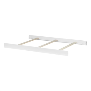 Pemberly Row Wood Full Bed Conversion Kit in Snow White Finish