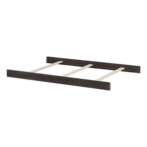 Pemberly Row Wood Full Bed Conversion Kit in Espresso Finish