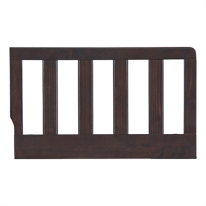 Pemberly Row Modern Wood Toddler Guard Rail in Espresso Finish