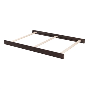 Pemberly Row Wood Full Bed Conversion Kit in Espresso Finish