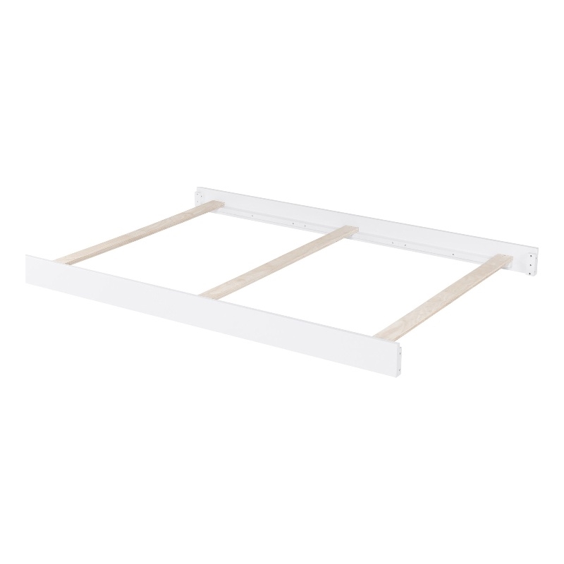 Pemberly Row Wood Full Bed Conversion Kit in Snow White Finish