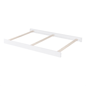 Pemberly Row Wood Full Bed Conversion Kit in Snow White Finish