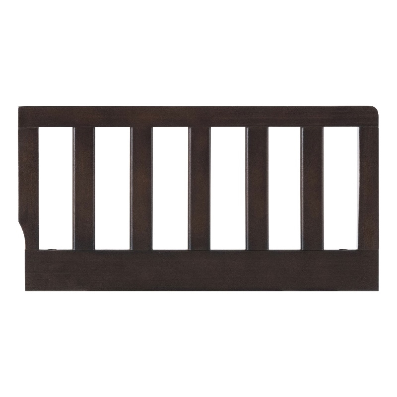 Pemberly Row Modern Wood Toddler Guard Rail in Espresso Finish