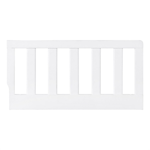 Pemberly Row Modern Wood Toddler Guard Rail in Snow White Finish