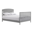 Pemberly Row Contemporary Wood Conversion Kit in Dove Gray Finish