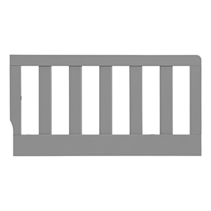 Pemberly Row Contemporary Wood Guard Rail in Dove Gray Finish