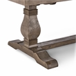 Pemberly Row Reclaimed Pine Wood Dining Table in Weathered Brown