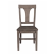 Pemberly Row Reclaimed Pine Wood Dining Chair in Weathered Brown (Set of 2)