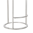 Pemberly Row Cotton Upholstery Counter Stool in Gray and Nickel