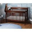 Pemberly Row 4-in-1 Convertible Crib with Toddler Guardrail Espresso