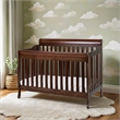 Pemberly Row 4-in-1 Convertible Crib with Toddler Guardrail Espresso