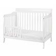 Pemberly Row 4-in-1 Convertible Crib with Toddler Guardrail White