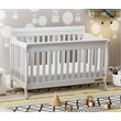 Pemberly Row 4-in-1 Convertible Crib with Toddler Guardrail White
