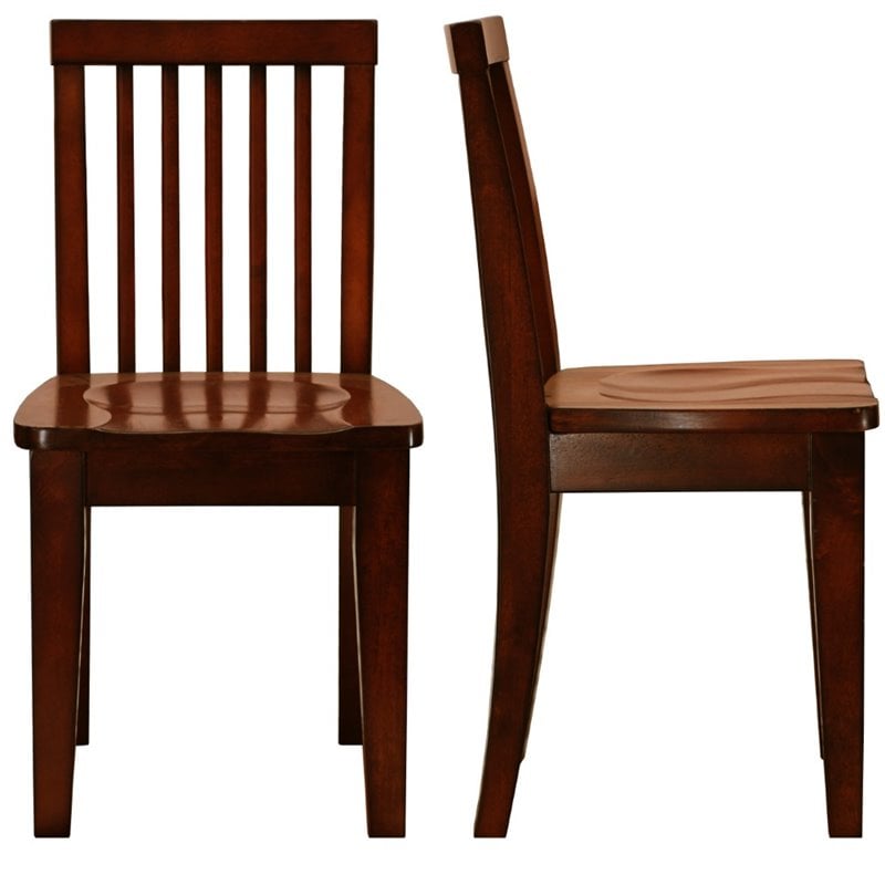 Pemberly Row Contemporary Kid's 3 Piece Table and Chair Set in Cherry