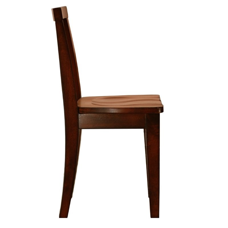 Pemberly Row Contemporary Kid's 3 Piece Table and Chair Set in Cherry