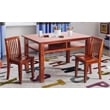 Pemberly Row Contemporary Kid's 3 Piece Table and Chair Set in Cherry