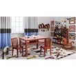 Pemberly Row Contemporary Kid's 3 Piece Table and Chair Set in Cherry