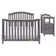 Pemberly Row Contemporary 4-in-1 Convertible Crib and Changer Gray