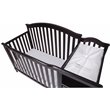Pemberly Row Contemporary 4-in-1 Convertible Crib and Changer Espresso